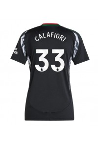 Arsenal Riccardo Calafiori #33 Fotballdrakt Borte Klær Dame 2024-25 Korte ermer